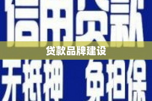 南丹贷款品牌建设
