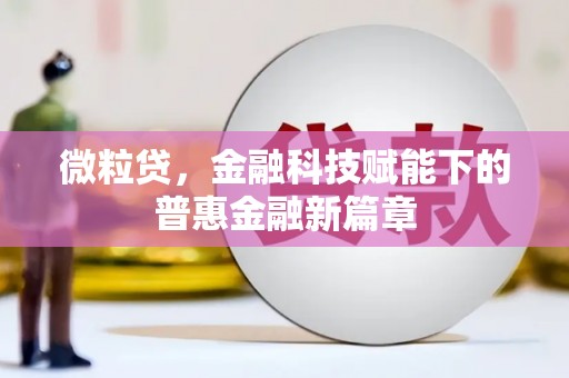 南丹微粒贷，金融科技赋能下的普惠金融新篇章