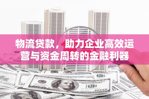 南丹物流贷款，助力企业高效运营与资金周转的金融利器