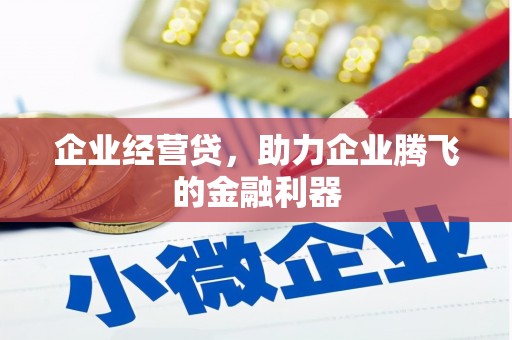 南丹企业经营贷，助力企业腾飞的金融利器