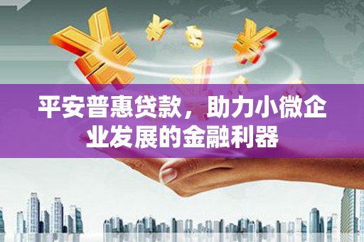 南丹平安普惠贷款，助力小微企业发展的金融利器