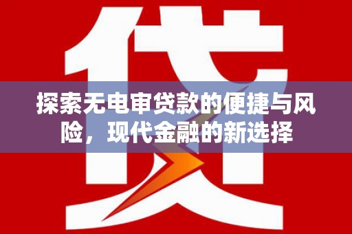 南丹探索无电审贷款的便捷与风险，现代金融的新选择