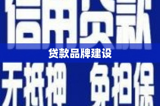 南丹贷款品牌建设
