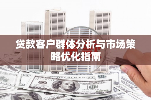 南丹贷款客户群体分析与市场策略优化指南