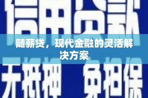 南丹随薪贷，现代金融的灵活解决方案