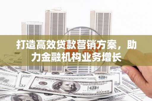 南丹打造高效贷款营销方案，助力金融机构业务增长