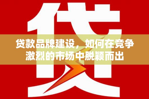 南丹贷款品牌建设，如何在竞争激烈的市场中脱颖而出