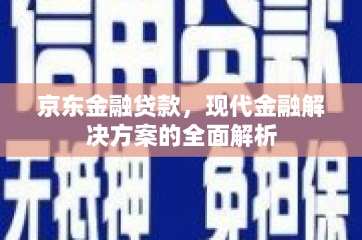 南丹京东金融贷款，现代金融解决方案的全面解析