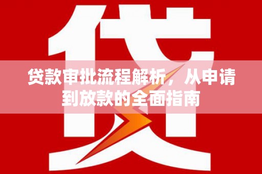 南丹贷款审批流程解析，从申请到放款的全面指南