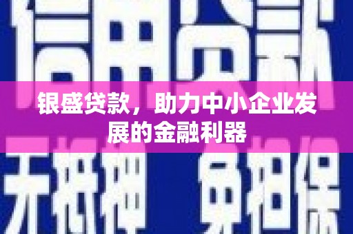 南丹银盛贷款，助力中小企业发展的金融利器