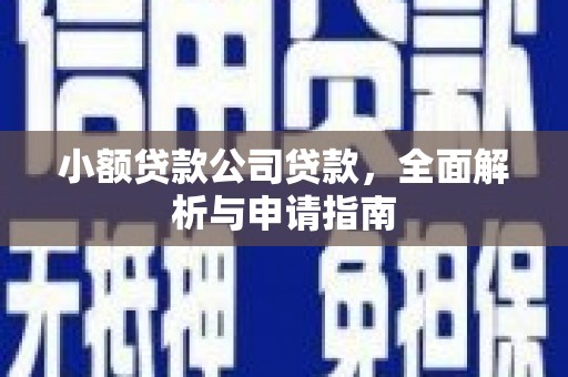 南丹小额贷款公司贷款，全面解析与申请指南