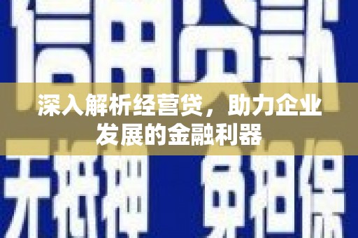 南丹深入解析经营贷，助力企业发展的金融利器
