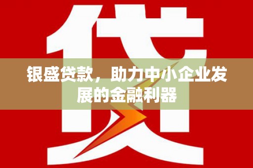南丹银盛贷款，助力中小企业发展的金融利器