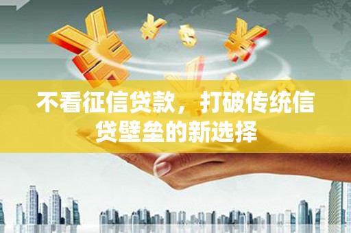 南丹不看征信贷款，打破传统信贷壁垒的新选择