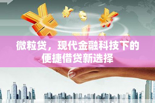 南丹微粒贷，现代金融科技下的便捷借贷新选择