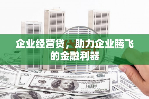 南丹企业经营贷，助力企业腾飞的金融利器
