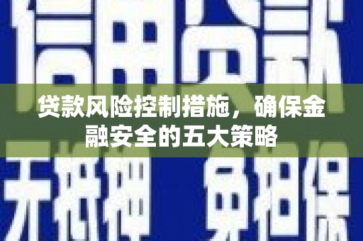 南丹贷款风险控制措施，确保金融安全的五大策略