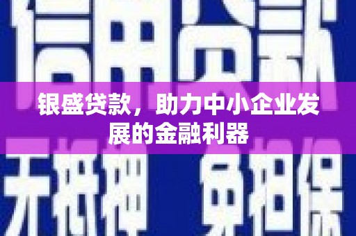 南丹银盛贷款，助力中小企业发展的金融利器