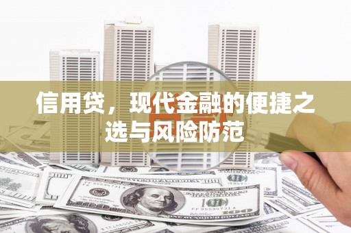 南丹信用贷，现代金融的便捷之选与风险防范