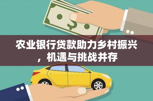 南丹农业银行贷款助力乡村振兴，机遇与挑战并存