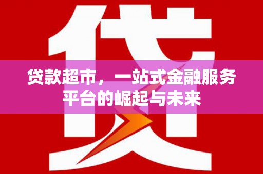 南丹贷款超市，一站式金融服务平台的崛起与未来