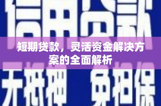 南丹短期贷款，灵活资金解决方案的全面解析