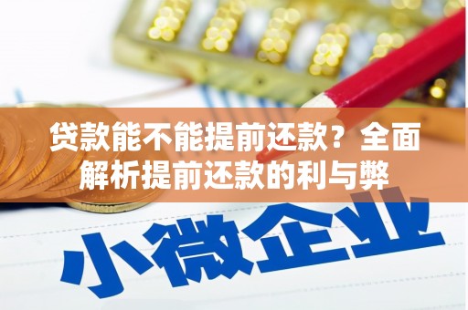 南丹贷款能不能提前还款？全面解析提前还款的利与弊