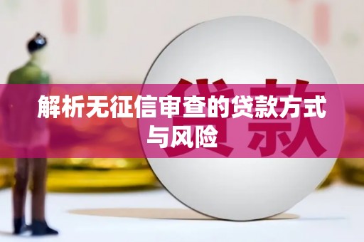 南丹解析无征信审查的贷款方式与风险