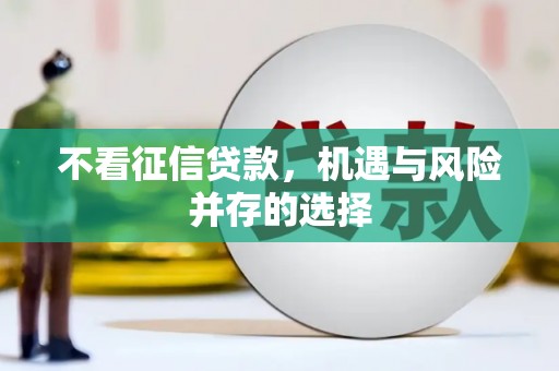 南丹不看征信贷款，机遇与风险并存的选择