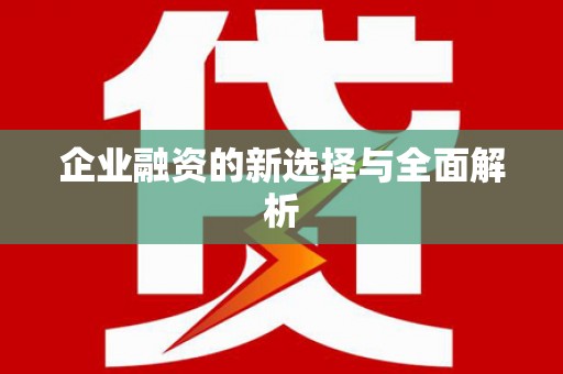 南丹企业融资的新选择与全面解析